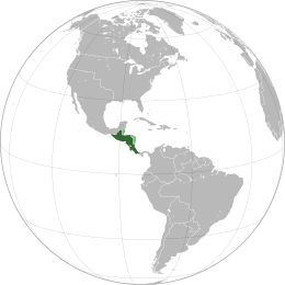 Repubblica Federale del Centro America (Province Unite dell'America Centrale) - Localizzazione