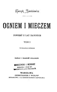 Titulní strana 1. dílu polského vydání z r. 1901