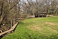 The outline of the CCC built swimming pool that was filled in in the 1970s.