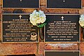 Memorial wall detail