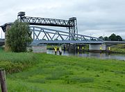 Neue und alte Huntebrücke 2016 vom rechten Huntedeich