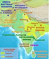سونگا سلطنت کے دور میں پاٹلی پوترا دار الحکومت رہا سونگا سلطنت کی حدود (c. 185 قبل مسیح).