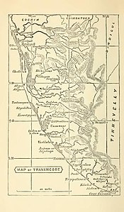 Regno di Travancore - Localizzazione