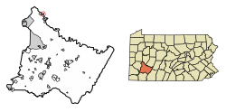 Location of Hyde Park in Westmoreland County, Pennsylvania.