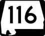 State Route 116 marker