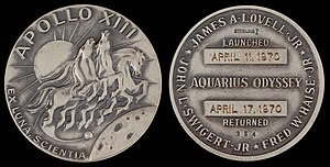 NASA space-flown Gemini and Apollo medallions