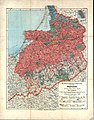 Jazyková mapa Východního Pruska z roku 1907 (údaje z roku 1900). Převážně litevskojazyčné obce jsou vyznačeny modrou (0 až 25 % německojazyčného obyvatelstva) a světlešedou (25 až 50 procent germanofonních).