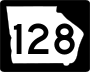 State Route 128 marker