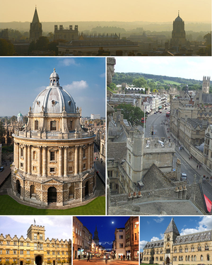 Montagem de imagens da cidade de Oxford