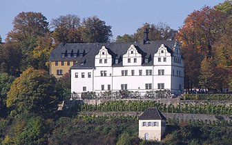 One of the Dornburg Castles at the river Saale in Thuringia