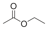 Strukturformel af ethylacetat