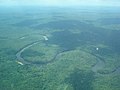 Vista aèria del riu Lukenie a la regió central de la RD del Congo