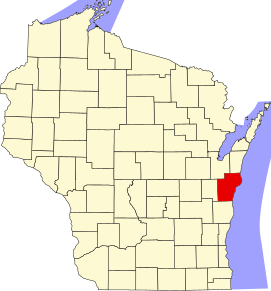 Localizare Comitatului Manitowoc în statul Wisconsin