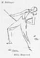Skica tanečnice Milči Mayerové z roku 1932