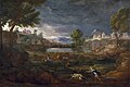 Nicolas Poussin: Pyramus a Thisbé v bouřlivé krajině, 1651