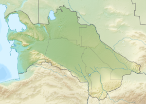 Копетдаг. Карта розташування: Туркменістан