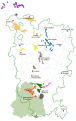 Localisation des sites Natura 2000 dans le parc naturel régional du Morvan.