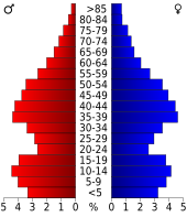 Bevolkingspiramide Clay County