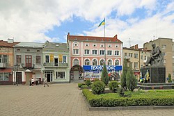 Townhouses on the square in the city center