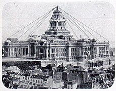 Antennes sur le Palais de Justice de Bruxelles en 1909