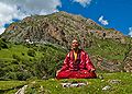 Moine Bouddhiste, Tibet.