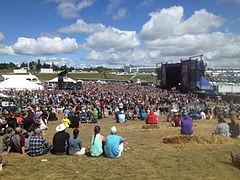 Track infield set up for a concert - Boots and Hearts Music Festival