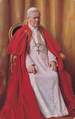 Papa Pio X con indosso l'abito talare completo