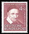 Briefmarke (1951) der Serie Helfer der Menschheit