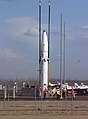 Mise en place du premier Ground-Based Interceptor dans un silo en Alaska le 22 juillet 2004.