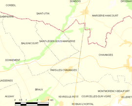 Mapa obce Pars-lès-Chavanges