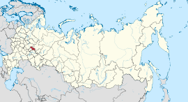Marin tasavalta Venäjällä, alla kaupungin sijainti tasavallassa