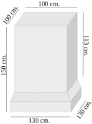 The dimensions of the monument