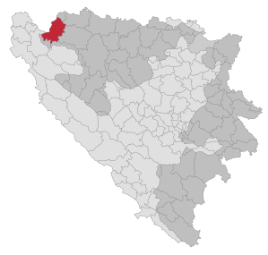 Lage der Gemeinde Novi Grad (Bosnien und Herzegowina) in Bosnien und Herzegowina (anklickbare Karte)