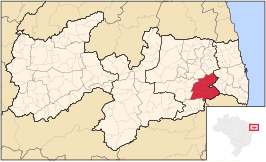 Ligging van de Braziliaanse microregio Itabaiana in Paraíba