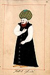 Inom det osmanska riket, utgjorde Muhammads alla ättlingar ett sorts adelskap med rätten att bära grön turban. Illustration från 1600-talet.