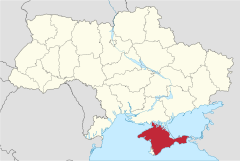 Pozicija Autonomne Republike Krim na karti Ukrajine