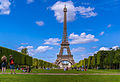 Tour eiffel at sunrise from the trocadero