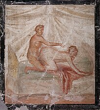 Sexual scene from Pompeii in the Secret Museum