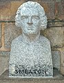 Granite bust by Philip Chatfield in the tower's lantern chamber