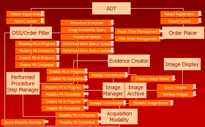 Attori e transazioni dello Scheduled Workflow Profile di IHE