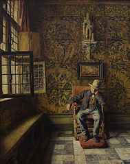 De man in de stoel (1876) in het Koninklijk Museum voor Schone Kunsten (Antwerpen)