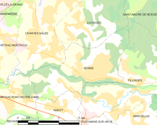 Bonne et les communes voisines.