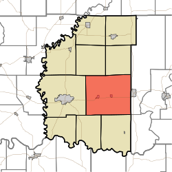 Location of Barr Township in Daviess County