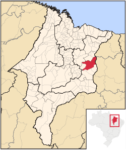 Localização de Caxias no Maranhão