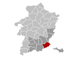 Ligging van Riemst in die provinsie Limburg