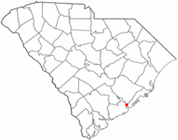 Location of Charleston in South Carolina.