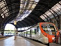 A Civia 465 with the Rodalies de Catalunya livery at Barcelona Estació de França