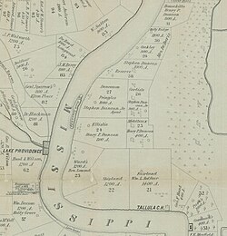 Ben Lomond and Stephen Duncan plantations in Issaquena County, Mississippi, mapped between 1866 and 1874, probably before 1871