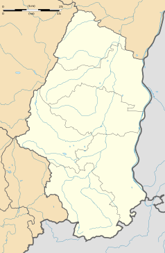 Mapa konturowa Górnego Renu, blisko centrum na dole znajduje się punkt z opisem „Brunstatt-Didenheim”