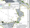 Етнографска карта: 1859. са зеленим приказом албанског становништва